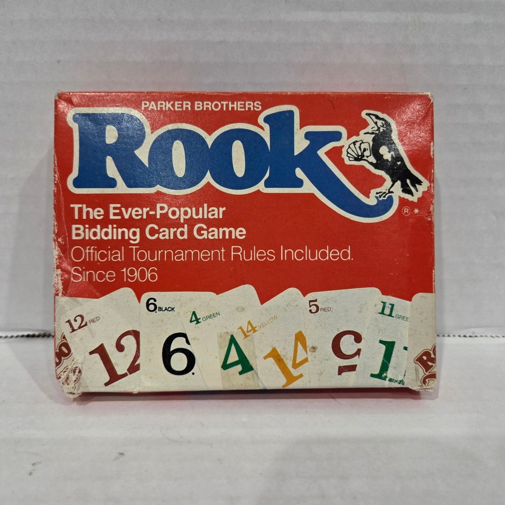 Parker Brothers Rook The Ever-Popular Bidding Card Game with Official Rules